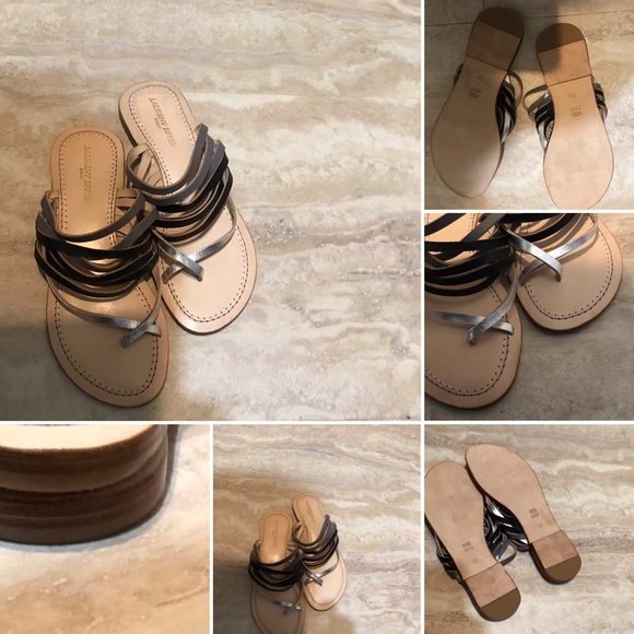 EUC Laurent Eiffel Leather Sandals SZ:36 - Picture 1 of 8